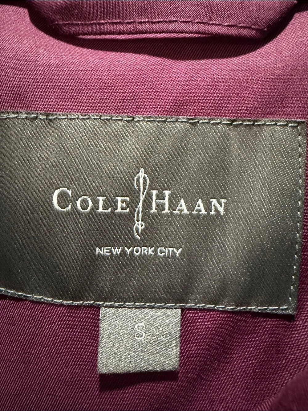 Cole Haan Quilted Long Puffer Plum Coat